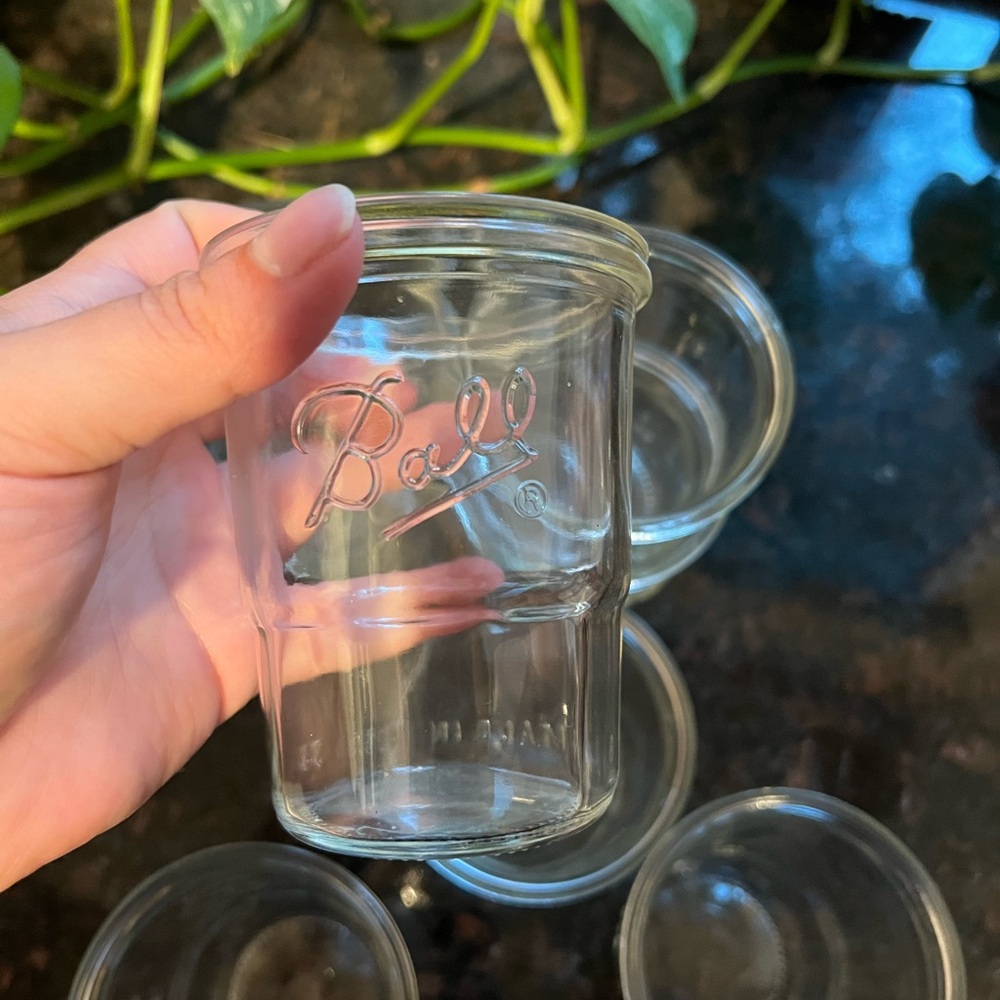 Vintage Ball Jar Jelly Juice Glasses Tumblers Set of 8